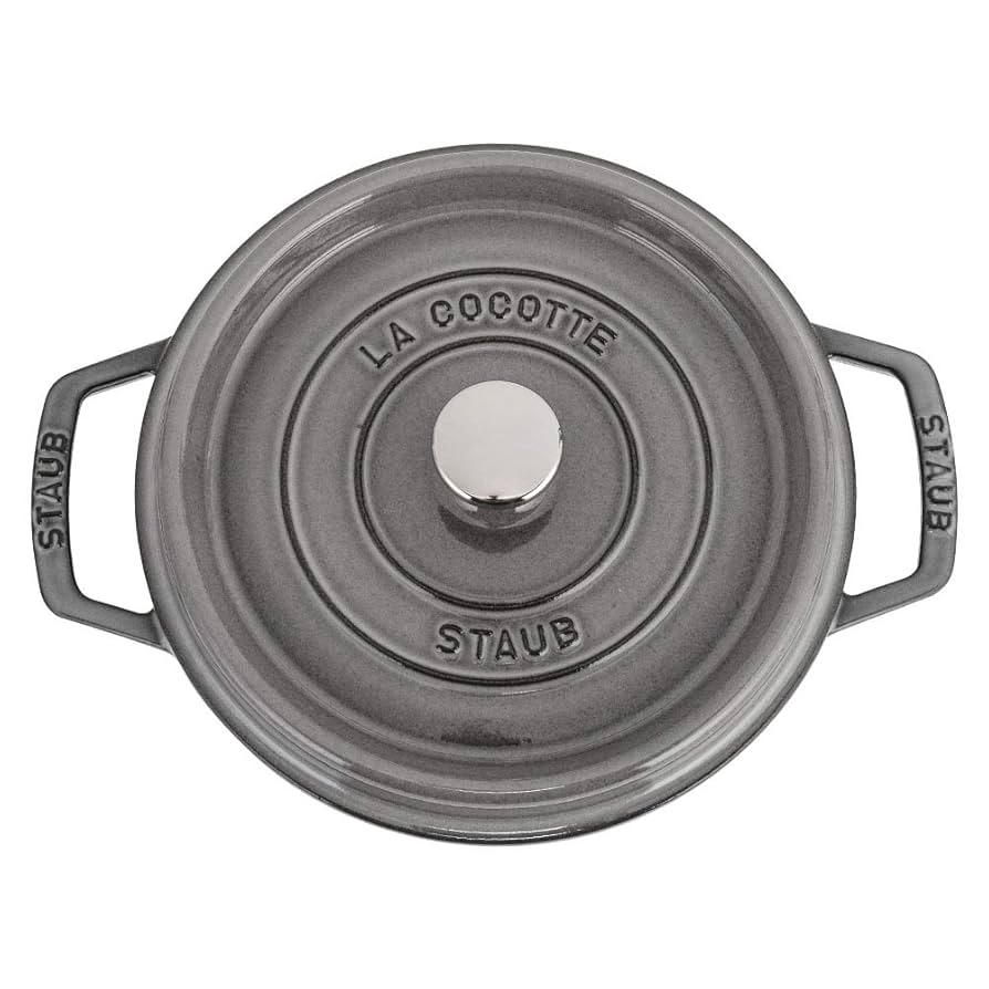 STAUB 両手鍋 ピコココットラウンド 23cm グレー ストウブ（staub） ピコ・ココット オーバル 23cm／2.35L グレー